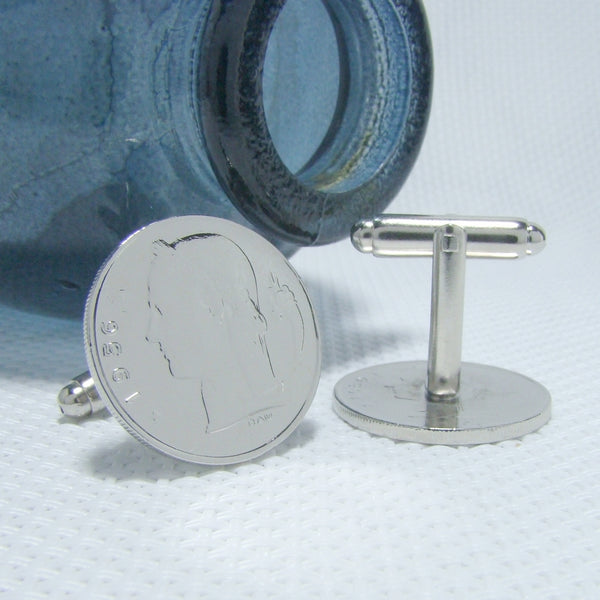 Manchetknopen Belgie 1 Frank 1956