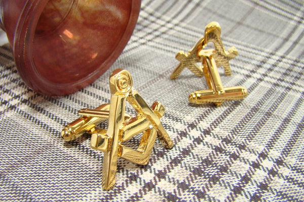 Manchetknopen Vrijmetselarij Goudkleurig