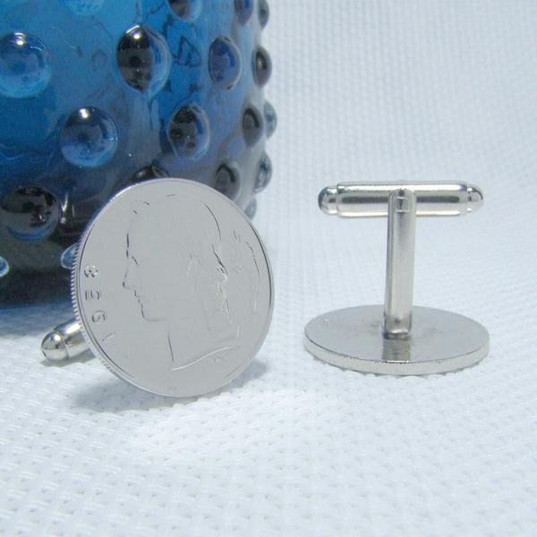 Manchetknopen Belgie 1 Frank 1958