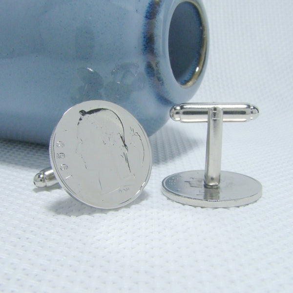 Manchetknopen Belgie 1 Frank 1959