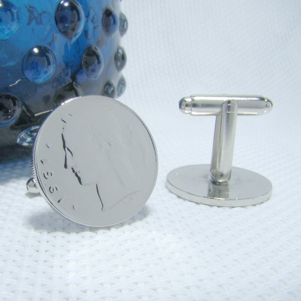 Manchetknopen Belgie 1 Frank 1961