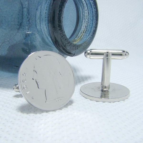 Manchetknopen Belgie 1 Frank 1962