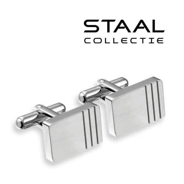 Manchetknopen Edelstaal Drie banen