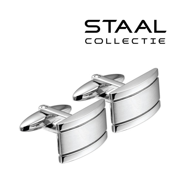 Manchetknopen Edelstaal Licht Bol Facetranden