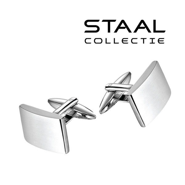 Manchetknopen Edelstaal Licht Bol Rechthoek