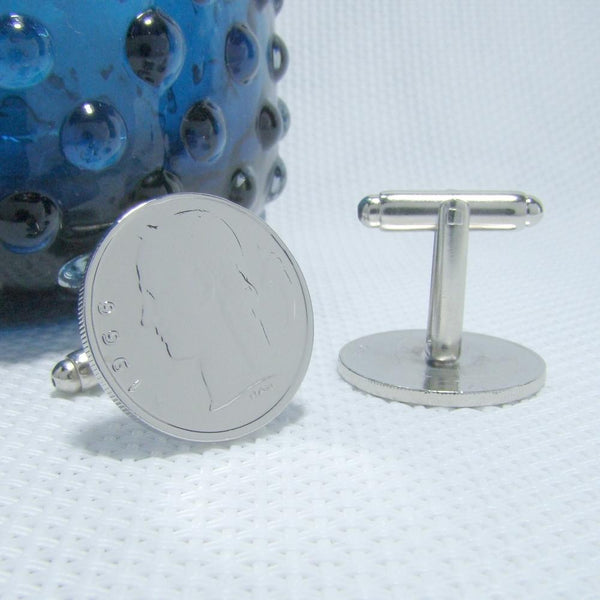 Manchetknopen Belgie 1 Frank 1966