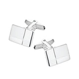 Zilveren Manchetknopen Blokdetails - Sterling Zilver