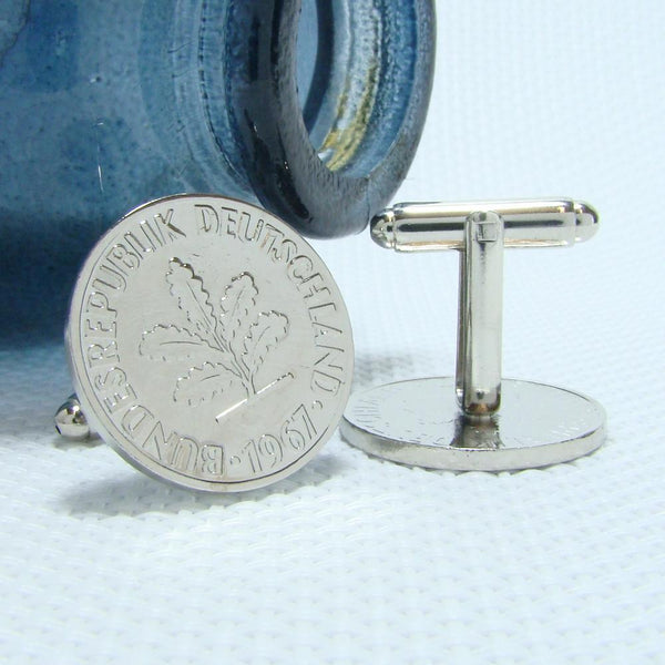 Manchetknopen Duitsland gemaakt van 50 Pfennig 1967