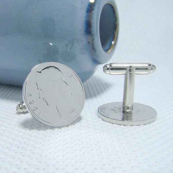 Manchetknopen Belgie 1 Frank 1967