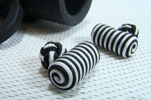 Manchetknopen Zwart Wit Cilinder