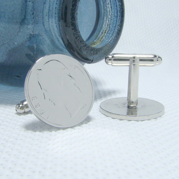 Manchetknopen Belgie 1 Frank 1968