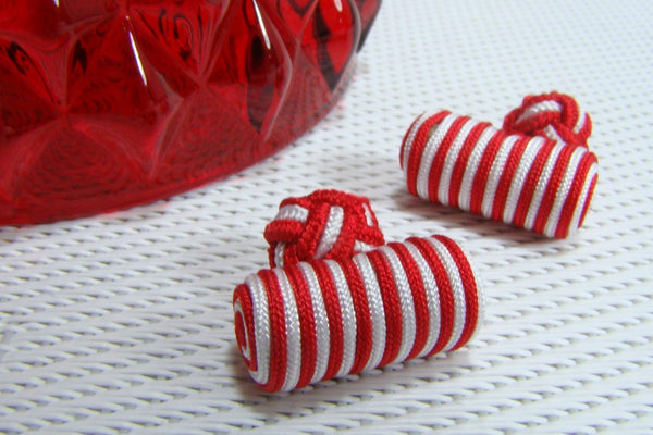 Manchetknopen Rood Wit Cilinder