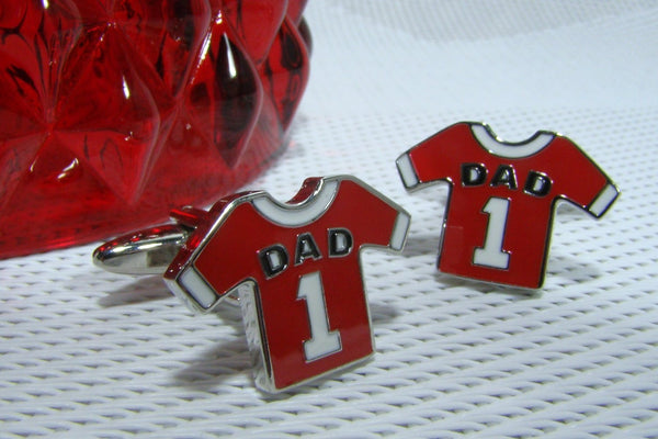Manchetknopen Dad Nr. 1 Rood