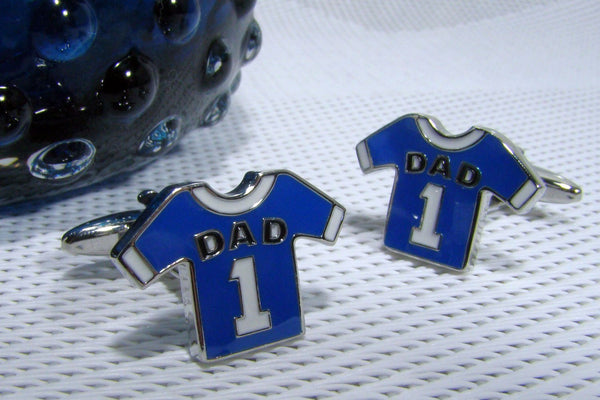 Manchetknopen Dad  Nr. 1 Blauw