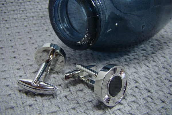 Manchetknopen Circle Black