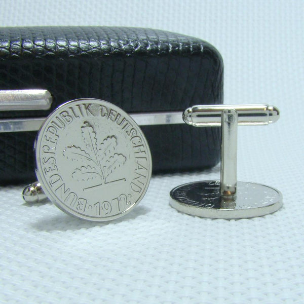 Manchetknopen Duitsland gemaakt van 50 Pfennig 1972