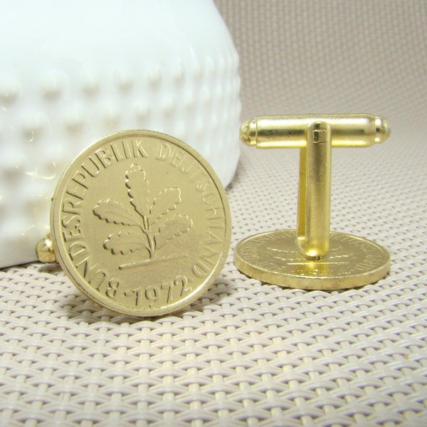 Manchetknopen Duitsland gemaakt van 2 Pfennig 1972