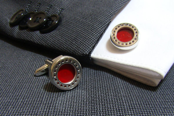 Manchetknopen Cirkel Rood