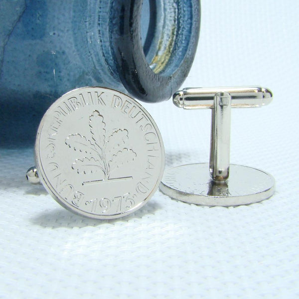 Manchetknopen Duitsland gemaakt van 10 Pfennig 1973