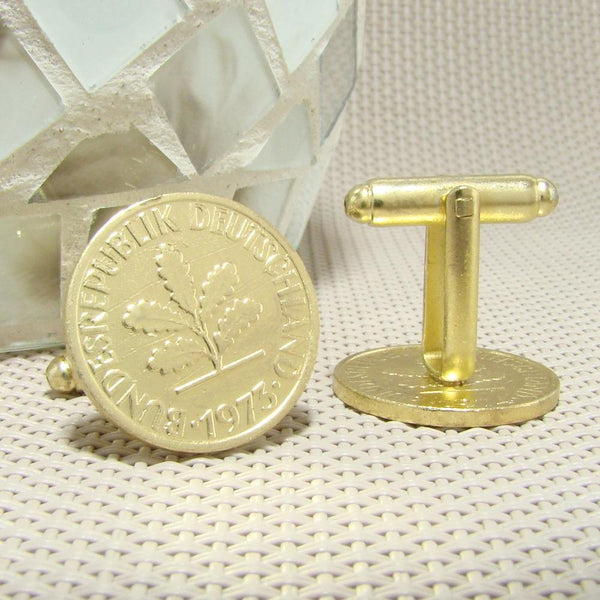 Manchetknopen Duitsland gemaakt van 2 Pfennig 1973