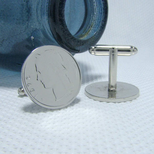 Manchetknopen Belgie 1 Frank 1976