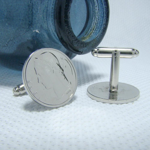 Manchetknopen Belgie 1 Frank 1977