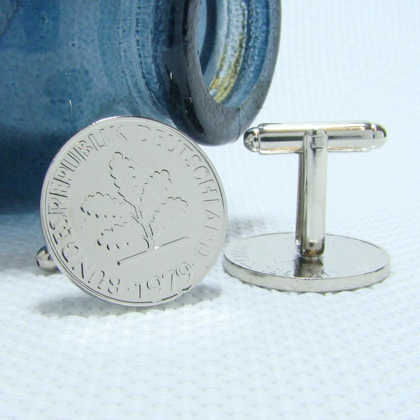 Manchetknopen Duitsland gemaakt van 50 Pfennig 1979