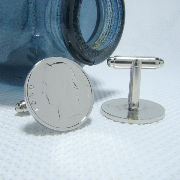 Manchetknopen Belgie 1 Frank 1980