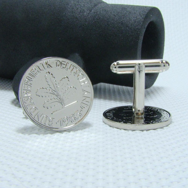 Manchetknopen Duitsland gemaakt van 50 Pfennig 1983