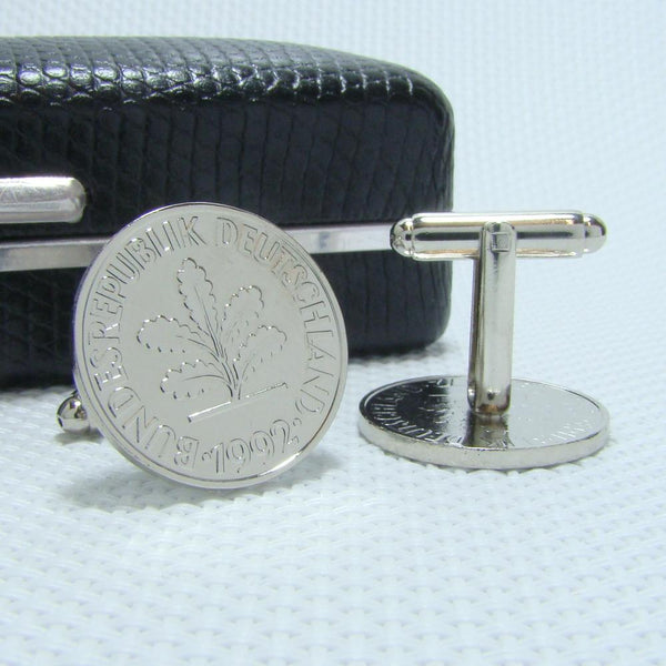 Manchetknopen Duitsland gemaakt van 50 Pfennig 1992