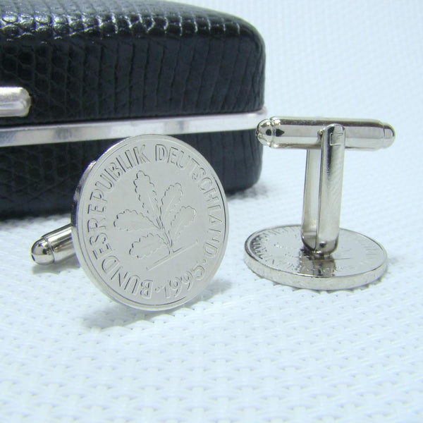 Manchetknopen Duitsland gemaakt van 5 Pfennig 1995