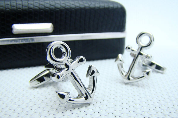 Manchetknopen Anker Zilverkleurig