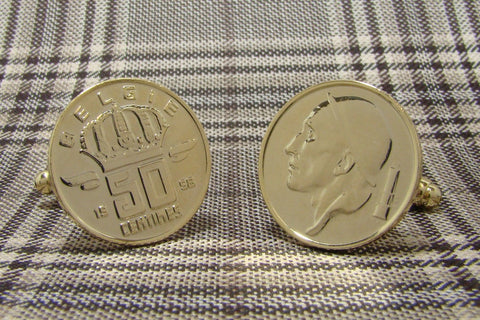 Manchetknopen Belgie 50 Centimes 1970