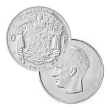 Zilveren Sleutelhanger met 10 Francs Boudewijn I België