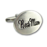 Manchetknopen Best Man Mat Staal