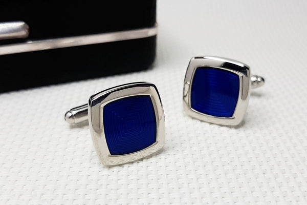 Manchetknopen Blue Lines