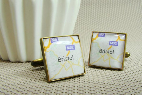 Manchetknopen Google Maps Bristol