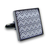 Manchetknopen Zwart Wit Spiked