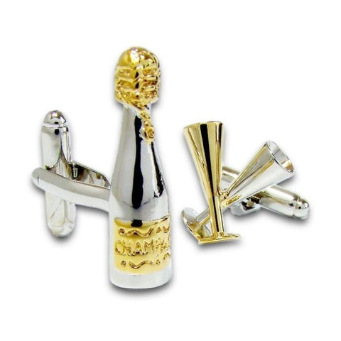 Manchetknopen Champagne & Glazen