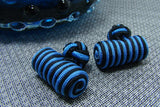 Manchetknopen Blauw Zwart Cilinder