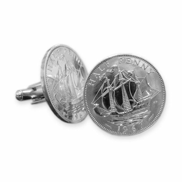 Manchetknopen gemaakt van echte munten op bestelling