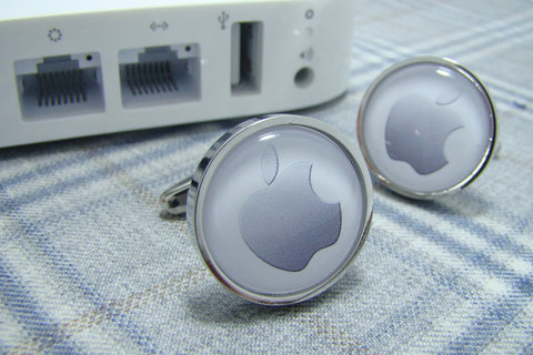 Manchetknopen Apple Zilver