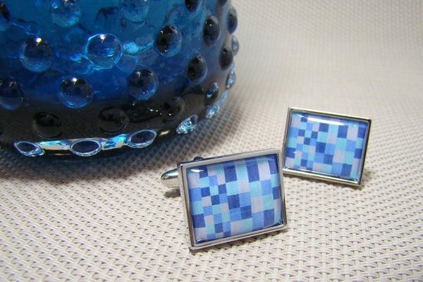 Manchetknopen Mozaïek Blauw