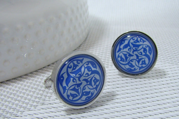 Manchetknopen Twist IJsblauw