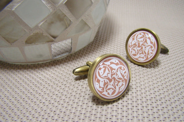 Manchetknopen Twist Bruin