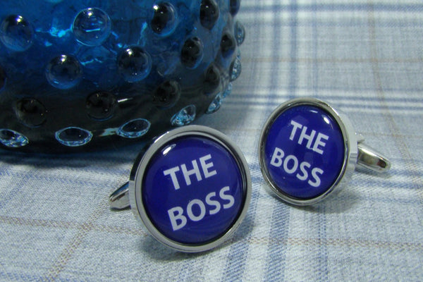Manchetknopen The Boss Blauw