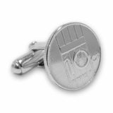 Manchetknopen gemaakt van 10 cent, dubbeltje 1985