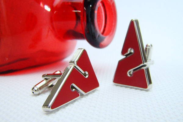 Manchetknopen Line Cookie Rood Driehoek (Duiken)