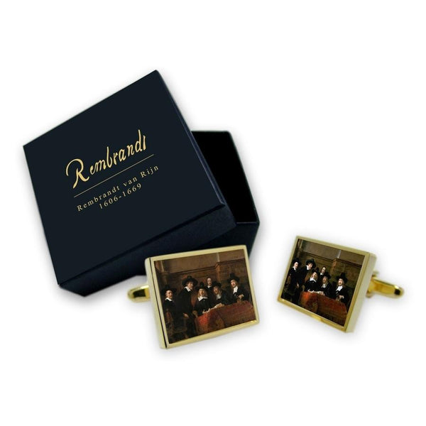 Kunst Manchetknopen Rembrandt van Rijn - De Staalmeesters