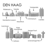Zilveren Exclusieve Stadsmanchetknopen Den Haag